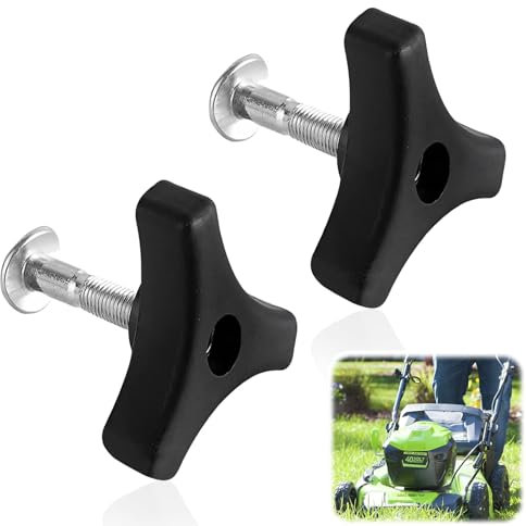 Hugwish 2pcs universali della bullone bullone a vite per tosaerba, tosaerba triangolo maniglia manopola vite dado (2)