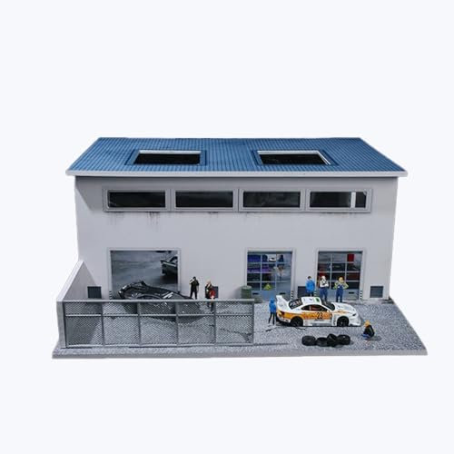 1:64 Diorama Auto Garage Modell 1:64 mit Licht, Parkplatz-Modellauto, Für Hot Wheels Garage Display, hot Wheels aufbewahrung für Geschenke(Fabrik)
