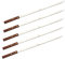 Toddmomy 5 Pièces de barbecue en acier inoxydable de plein air gril réutilisable poignée des bâtons brochettes d'épée brochettes de viande plates brochettes de barbecue En bois Brun