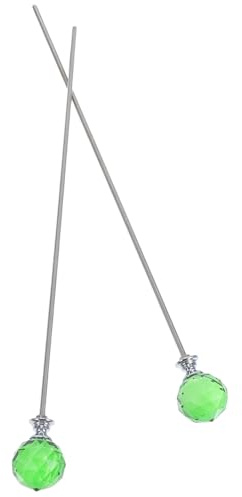 BESTYASH 2 Stück Metall-blumenstecker mit Kristall-Topper Stabiles Gewinderohr Dekorative Pflanzenstütze für Blumentöpfe Indoor Fairy Stakes Garten Vasendekoration