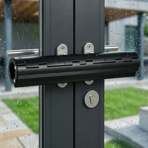 Patio Door Security Lock, Anti-Theft High Security French Double Door Lock | Weatherproof Burglar Proof Lock for UPVC Conservatory Doors,Easy to Install & No Tool Needed