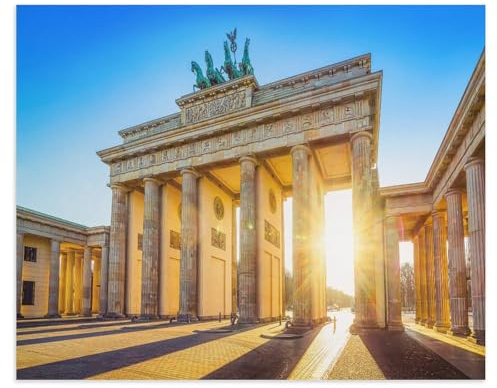 Puzzle 1000 Stück，Berühmtes Brandenburger Tor, Berlin, Deutschland，Klassische Puzzle 3D Puzzle DIY Kit Papier Spielzeug Einzigartiges Geschenk Wohnkultur（50x70cm）-V42
