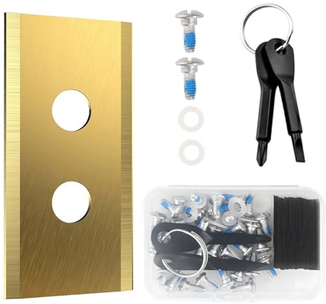 36 Lames Titane Compatible avec Mammotion Luba 2 et Yuka Robot Tondeuse | Kit de Rechange Haute Durabilité avec Tournevis, Coupe Nette et Silencieuse - Compatible Tondeuse Gazon