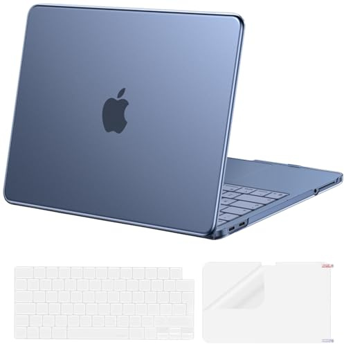 MOSISO 3 en 1 Funda Compatible con MacBook Neo 13 Pulgadas 2026 A3404 | con Chip A18 Pro, Carcasa Dura para MacBook Neo 13&Cubierta Teclado&Pantalla Protector, Índigo