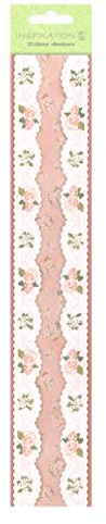 Ursus 56430003 - 3D Sticker Bordüren, Blumen, altrosa, wiederholende Motive, aus verschiedenen hochwertigen Materialien, selbstklebend, ideal zum Verzieren von Grußkarten und Geschenken