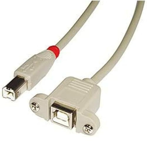 Lindy 31800 Prolunga USB 2.0, Tipo B Maschio/Femmina, 0,5 m, Grigio