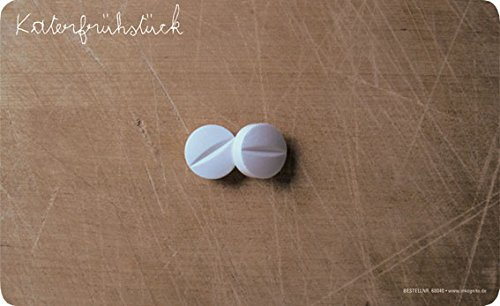 Inkognito Frühstücksbrettchen 23 x 14 cm • 68040 ''Katerfrühstück Künstler Martin Scheffler • Dies & Das • Küche & Frühstück • Frühstücksbrettchen • Schneidebrettchen • Brettchen