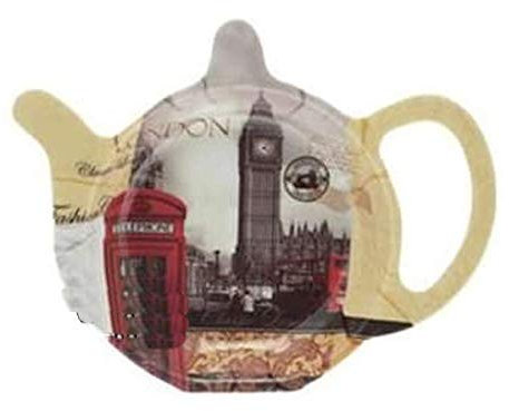 The Leonardo Collection New London Tea Bag Tidy For Home & Kitchen | Ceramic Teabags Holder For Daily Use | Decorative Tea Bag Dish For Dining Table | Elegant Teabag Tidy Gift For Women & Men