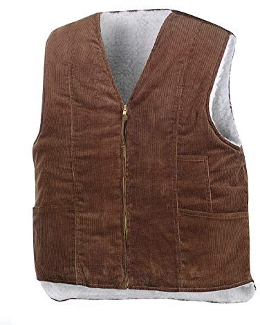 teXXor Arbeitsweste Odal, gefütterte Cordweste XXL, braun, 4201