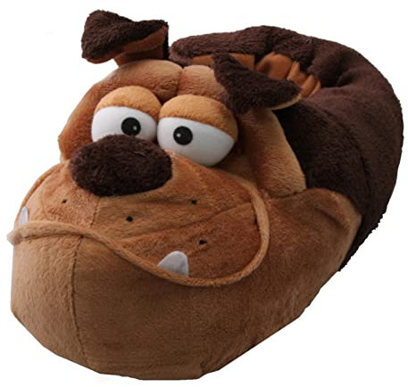 SAMs Unisex Tierhausschuhe Bulldogge, Braun, 43-44, TH-HGB-BB