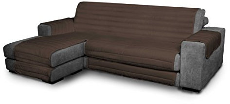 Italian Bed Linen Elegant Couchüberzüge, braun 290cm +chaiselongue, 100% Mikrofaser