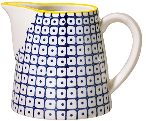 Bloomingville Milchkrug Carla Lapis Retro Sahnekännchen Kännchen kleine Kanne Ø 8,5 x H 8,5 cm, lapis blau, Keramik, fasst ca. 250 ml