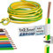 Cable flexible – Cable de PVC – H07V-K 2,5 mm² – Color: verde amarillo 10 m/15 m/20 m/25 m/30 m/35 m/40 m/45 m/50 m/55 m/60 m hasta 100 m a elegir
