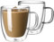 Sweese Doppelwandige Glas-Kaffeetassen, 354 ml, isoliert, transparent, perfekt für Espresso, Cappuccino, Latte, Americano, Teebeutel, Getränke, 2 Stück
