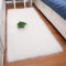 DQMEN Piel de Cordero Oveja/Sheepskin Rug Cordero, imitación mullida Alfombras imitación Piel sintética Deko Piel,para salón Dormitorio baño sofá Silla cojín (Blanco, 80 X 180cm)