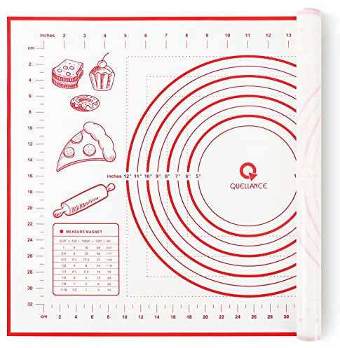 QUELLANCE Tappetino da forno in silicone, 61 x 40,6 cm, rosso