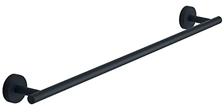Gedy Porta Asciugamani Eros, Acciaio Inossidabile, Nero Opaco, 60 cm
