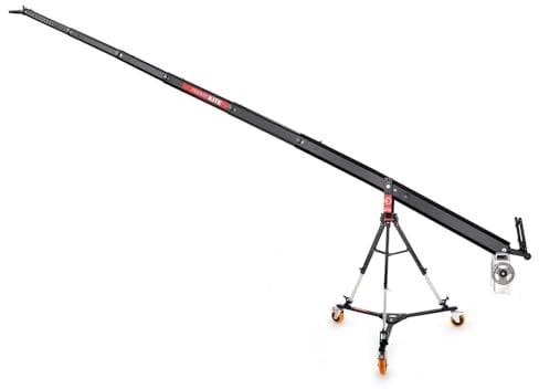 PROAIM Kite-22 Starter Package - 24.5ft Camera Jib Crane with 150mm Bowl Tripod Stand & Camera Dolly for Video Film & Broadcasting Cameras. Payload up to 20kg/45lb (KITE-22-STARTER)