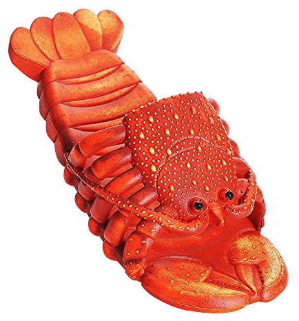 Hummer Flip Flops lustige Sandalen Hummer Hausschuhe Unisex Hummer Schuhe Pool Party Schuhe Fisch Hausschuhe Hausschuhe für Frauen Männer & Kind (Rot, numeric_44)
