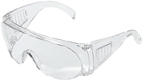 SRB 3x Dräger Schutzbrille Überbrille auch für Brillenträger | Für Baustelle, Labor, Werkstatt und Fahrrad-Fahren | Leicht, klar und mit indirekter Belüftung