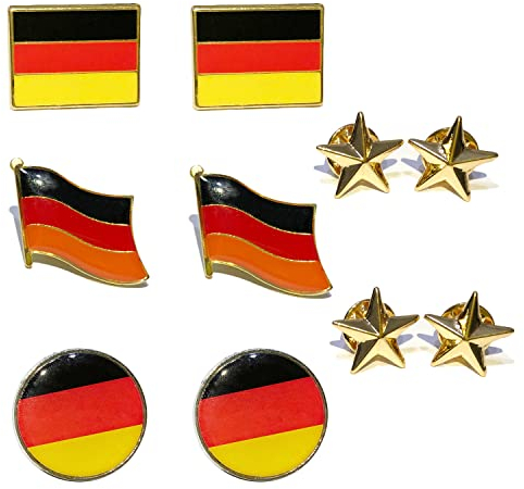 10pcs Deutschland Flagge Pin Anstecknadel Flaggenpin klein Flaggen Button Pins Germany Badges