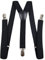 irisaa Hosenträger Damen Herren Y-Form für Arbeitshosen Skihose Fest, Unifarbe mit 3er Starken Clips, 2.5cm Breit, HT Farbe:Schwarz, Einheitsgröße