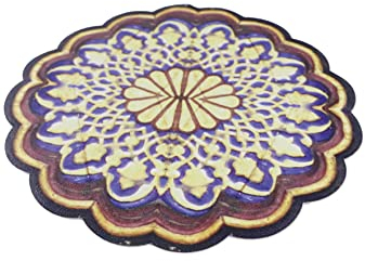 mySPOTTI Step On Selbstklebende Anti-Rutsch Dusch und Badewannen Aufkleber (Ø 30 cm, Arabesque Fliese)
