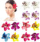 Lot de 12 pinces crocodiles bohèmes en forme d'orchidée pour fête de mariage, fête de plage, épingles à cheveux pour femmes et filles
