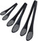 MSY BIGSUNNY Kitchen Buffet Tongs, Heavy Duty BBQ Metal Tongs - Set of 3 (Black 7 9 & 11)