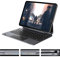 DOQO Custodia con tastiera con hub 5 in 1 compatibile con iPad Air 5th/4th 10.9, iPad Pro 11 2021/2020/2018