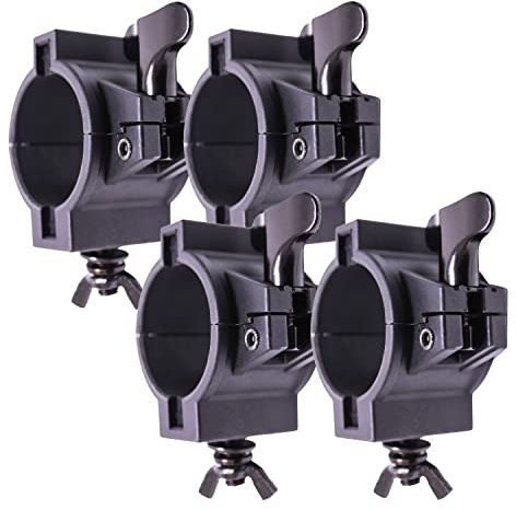 TEK audio ⌀38-50mm lighting Multi Clamp - Half Coupler Truss Clamp Stage Lights Clamp, Lighting O Clamps for DJ Par Lights Spot Lights (4 multi-clamp)