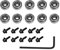 DAZZLEEX Lot de 10 embouts de défonceuse à billes montés sur le dessus - Guide de roulements à billes pour fraise de défonceuse de 12,7 mm
