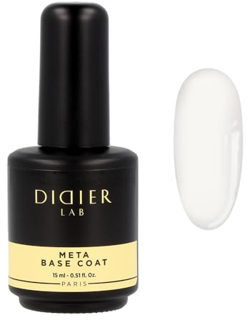 DIDIER LAB - Premium Base Coat UV Gel Meta - Klar Gel Nagellack - Langanhaltender Wasserfester Unterlack für Nägel - Starker Base Gel für Nägel UV für Gel Polish - für LED UV Lampe - 15 ml