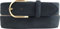 BELTINGER Damen-Gürtel aus Veloursleder 3,5 cm | Velour-Ledergürtel für Damen 35mm | Wildleder-Gürtel mit runder, goldener Gürtelschließe | Dunkelblau 80cm