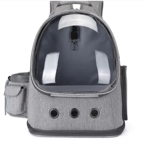 ACSUZ Chat Transporteur Sac À Dos Espace Capsule Bulle Respirant Portable Pet Sac À Dos Chat Petit Chien Sac À Dos,Gris