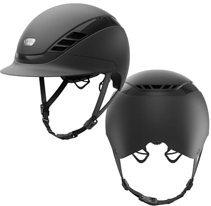 ABUS PIKEUR AirLuxe Pure Reithelm Black, Größe:M