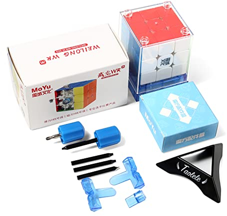 Zauberwürfel, MoYu Weilong WRM 2021 3x3 Speed Cube Neue Lite Version Magnetischer Geschwindigkeitswürfel Puzzlewürfe Denksportaufgaben Geeignet für Zauberwürfel Enthusiasten