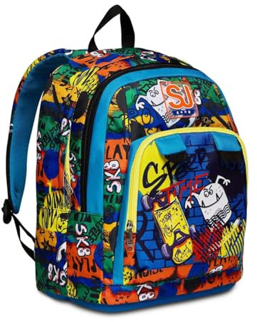 SJ GANG STYLE JAM GANG Advanced Rucksack für Mädchen und Jungen, Blau, 32 x 43 x 21 cm, 31 l, blau, Taglia unica, schule