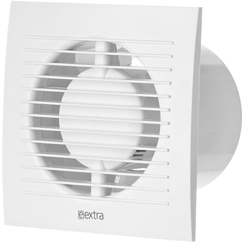 Steinberg14 Badlüfter Ø 125mm mit Feuchtigkeitssensor und Zeitnachlauf (Timer) - Weiß Ventilator