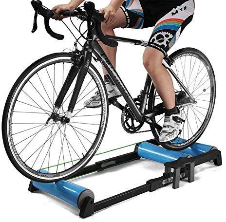 BAtlam Fahrrad-Turbo-Trainer, Indoor-Fahrrad-Rollentrainer-Ständer, Verstellbarer Fahrradtisch, leise Übung, Fitness mit Fußpedal, geeignet für 24–29 Zoll Mountainbike/700C Rennrad