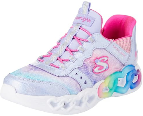 Skechers Infinite Heart Lights-Eternal Shimmer Sneaker für Mädchen, Lavendel/Multi, 13 Little Kid