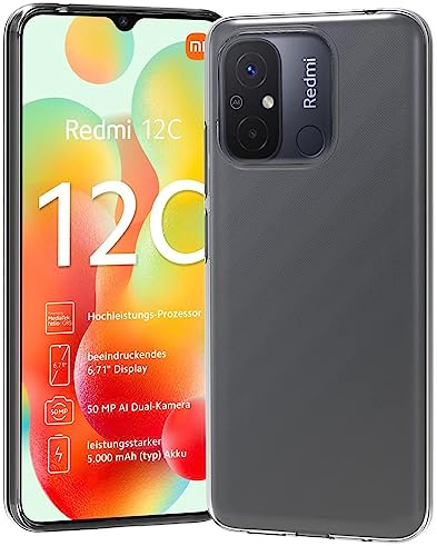 CoolGadget Ultradünne Handyhülle für Xiaomi Redmi 12C Zero Case, ultradünne Soft Hülle aus TPU, kaum sichtbar & leicht, kompatibel mit Xiaomi Redmi 12C (6,71 Zoll)