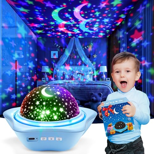 Sternenhimmel Projektor Kinder【Geschenkverpackung】 Personalisierte Geschenke Baby Geschenk Junge,Baby Geschenk Mädchen,Geburtstagsgeschenk für Mädchen,Kleine Geschenke für Kinder,Kinderzimmer Deko