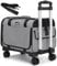 pecute Pet Carrier with Wheels, Pet Trolley Bag for Cats and Dogs, Pet Handbag and Stroller Bag, Portable Cat Carrier Bag