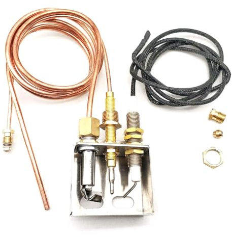 Clyictz 1 Set Gas Thermoelement Gasbrenner Thermoelement Heizung Gasbrenner Thermoelement für Gasheizung, Ofen, BBQ