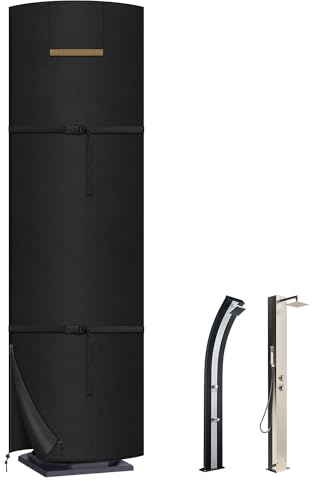 VANSHEIM Solardusche Abdeckung Winterfest Abdeckplane Dusche Garten Solarduschen Abdeckung für Gartendusche, Pooldusche Wasserdicht Abdeckhauben für Sonnenschirm Winddicht UV-Beständiges 220x67cm