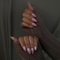 JUSTOTRY Lot de 24 faux ongles courts à coller - En forme d'amande - Couleur unie - Rose brillant - Faux ongles ovales - Pour femme