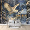 Papier Peint Intissé 300 x 210 cm Déco Murale Maison Chambre Salon, Photo Murale Décorative Harfang des neiges - Pour Jeunesse Enfants