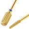 CGBE 2PCS Nail Drill Bits, Tungsten Steel Gold Drill Bit with Medium Gravel , Professional 3/32 Electric Nail Drill, Nail Cutter Bits for Manicure Pedicure, Cylinder + Umbrella Shape