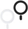 2 Stück Magnet Ring Aufkleber, Kabelloses Laden Umwandlungskit Universal Magnet Sticker Ring Magnetischer Adapter Magnet-Ring kompatibler mit iPhone für Kabelloses Laden und Zubehör Schwarz und Weiß